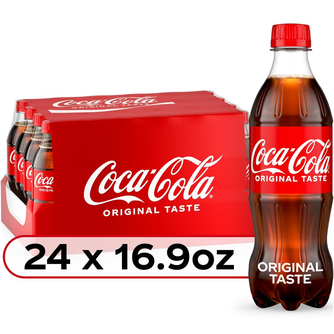 Coca-Cola Soda Pop Bottles, 16.9 fl oz, 24 Pack, Best By 03/02/2026