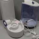 Vicks Warm Mist Humidifier FilterFree 1Gal Tank, Auto ShutOff, Night Light, VapoPad and VapoSteam Compatible (White)