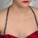 Halter Style Rhinestone (Black, M)