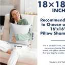 18x18 Pillow Inserts, Set of 2 Down Alternative Throw Pillows Insert for Bed, Sofa & Couch, Ultra Soft Fluffy Sleeping Pillow with 100% Cotton Cover