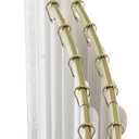 Zenna Home Double Curved Tension Shower Curtain Rod, No Drilling, Adjustable 50 to 72 Inches, Easy to Install Double Shower Rod, Rustproof, Gold
