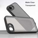 Shockproof Case for iPhone 16 E/SE4, TPU PC 2 in 1 Phone Case Screen Camera Protection Cover,Black,SE4