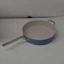 KitchenAid Hard Anodized 5qt Nonstick Ceramic Saute Pan with Lid - Blue Velvet: Large Frying Pan, Tempered Glass Lid