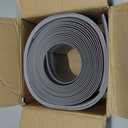 Vinyl Wall Base Baseboard Molding Trim 4" Flexible Self Adhesive Rubber Wall Base Moulding Trim Peel and Stick Design, 4 Inch x 20 Feet, Gray