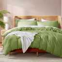 Nestl Sage Green Duvet Cover King Size - Soft Double Brushed King Duvet Cover Set, 3 Piece, with Zipper Closure, 1 Duvet Cover 104x90 inches and 2 Pillow Shams