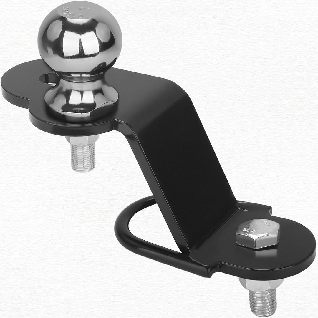 Chelhead UTV ATV 3-Way Hitch Adapter with 2 inch Ball 3500lbs for ATV UTV Trailer Hitch Adapter, 3" Drop/Rise, 3 Mounting Options, (3 Way Hitch Adapter with Ball)