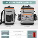 Large 52cans Cooler Backpack, Insulated, Waterproof, Leak Proof, 30L Large Capacity