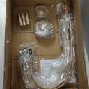 ALISADABOY Gold Farmhouse Chandelier Modern Candlestick Dining Chandelier Light Fixture Industrial 6 Light Pendant Lighting for Kitchen Living Room Bedroom Foyer Entrance Hallway Entryway