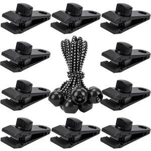 Axlksia Tarp Clips Heavy Duty Lock Grip, 20 Pack Tarp Clamps, Shade Cloth Clips Fasteners, Pool Awning Cover Bungee Cords Clips, Car Cover Clamp