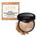 LAURA GELLER NEW YORK Award-Winning Baked Balance-n-Brighten Color Correcting Powder Foundation - Medium - Buildable Light to Medium Coverage - Demi-Matte Natural Finish