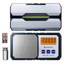 UNIWEIGH Digital Pocket Gram Scale 200g/0.01g Accuracy, Small Scales Grams Ounces with 6 Units,Jewelry Scale,Coin Scale with 50g Weights for Food/Coins/Gold/Powder,LCD Display,Tare Function