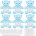 6 Sets Bear Blindfolded Diaper Changing Baby Shower Games Baby Dolls Diapers for Bridal Shower Gender Reveal Games Prizes Gifts for Adults Boys Girls (Blue)