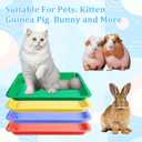Multicolor Kitten Litter Box Low Entry, 4 PCS Small Cat Litter Box for Kittens Portable Open Cats Litters Boxes Pan Waterproof Plastic Travel Litters Tray for Small Senior Cats Pets, 15.2x12x1.4 Inch