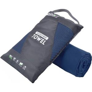 Rainleaf Microfiber Towel Perfect Travel & Gym & Camping Towel. Quick Dry - Super Absorbent - Ultra Compact - Lightweight. Suitable for Trip, Beach, Shower, Backpacking, Pool, Navy blue, 30x60"