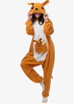 Unisex Adult Animal Onesie One-Piece Pajamas Cosplay Costume Halloween for Women and Men, Small