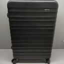 Amazon Basics 30" Hardside Large Checked Luggage, Hardshell Suitcase With Four Multi-directional Wheels, Expandable For Up to 15% More Space, Scratch-Resistant Shell, Black