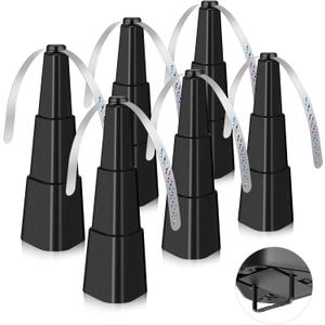 AMIAEDU Fly Fans for Tables, Fly Repellent Fan for Indoor/Outdoor, Food Fans to Keep Flies Away for Party, BBQ, Home, Picnics, Travel, Portable and Easy Use 6 Pack (Black)
