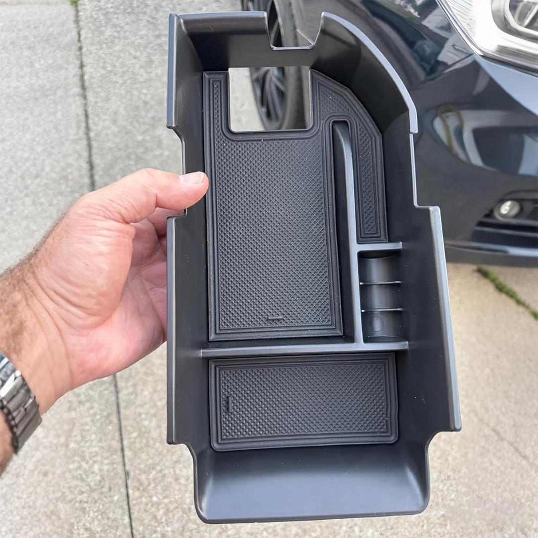 AOMSAZTO Compatible with Camry XLE or XSE 2018-2021 2022 2023 2024 & Camry LE SE 2020-2023 2024 Center Console Organizer Tray Accessories, Fit Dual USB Portsnot for 9th 2024 2025 Camry (Black)