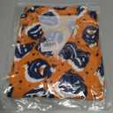 Men Halloween Shirt Fun Pumpkin Print Button Up Shirts Casual Hawaiian Short Sleeve Shirt Holiday Aloha Shirts (Orange, XL)