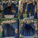20ft x 14ft Navy Blue Backdrop Curtains for Wedding-Wrinkle Free Backdrops Curtain Drapes Fabric Decorations Photo Back Drop Cloth for Baby Shower Photography Stage Reception, 14Panels, 14ft(H) x 5ft(W)