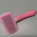 PWOD Dog & Cat Brush, Self Cleaning Slicker Brush for Pets, Upgraded Dog Brush for Shedding Massaging and Grooming, Removes Loose Undercoat & Portable Comb for Long Short Haired Dogs(Pink)