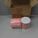 Immuson Warning Fragile Tape, 3" X 2" Fragile Handle with Care Warning Stickers for Shipping and Packing,500 Labels Per Roll (2 Rolls)
