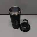 BlenderBottle Strada Shaker Cup Insulated Stainless Steel Water Bottle with Wire Whisk, 24-Ounce, Black