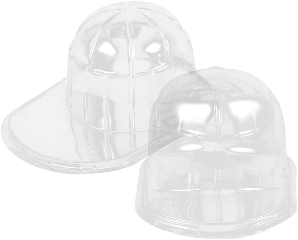 Plastic Clear Baseball Cap Display Case, 2 Sets Hat Display Case Holder Protector Baseball Hat Holder for Packaging