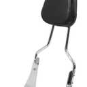 X AUTOHAUX Motorcycle Rear Seat Back Rest Sissy Bar Back Rest for Harley Davidson Dyna Fxd Fxdb Fxdc Fxdl Streetbob Wide Glide Low Rider 2008-Up Silver Tone