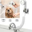 ZCONIEY Sink Faucet Sprayer Attachment, Shower Head Attaches To Tub Faucet, Dog Bathing Hose Shower Set for Laundry Bathroom Kitchen