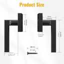 HOSOM Dummy Door Handles, Heavy Duty Decorative Single Side Non-Turning Square Lever Handle Knob Set for Closet or French Doors, Easy Installation, Pull Only, Matte Black, 2 Pack