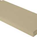idee-home Outdoor Bench Cushion Waterproof, Bench Cushions for Outdoor Furniture, Patio Porch Swing Replacement Seat Pad with Ties for Garden Backyard, 42 x 18 Inch (Light Khaki)