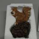 C&F Garden Decor Outdoor Polyresin Squirrel On Pinecone Statue G119 6"H