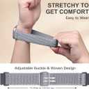 GloryFit Smart Watch Bands, 22mm Width Watchbands for GloryFit T80 T70 T60 T50 P99 P98 Smartwatch, Stretch Elastic Nylon Watch Straps Replacement Wristband Adjustable Straps Fabric Breathable (3-PACK)