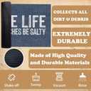 SPBL&L Lake Door Mat, Lake Life Cuz Beaches Be Salty Welcome Doormat for Front Door Porch Entryway Indoor Outdoor Outside, Blue and White Bath Mat, 17x30 Inch