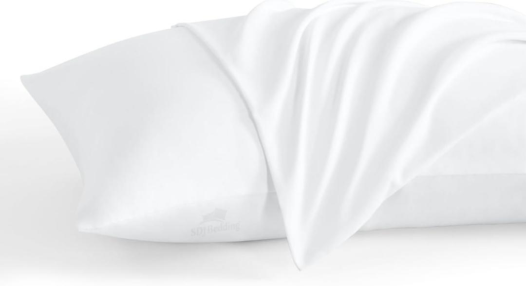 Online Bedding Linen Travel Pillowcase 13 x 18 Inch, 100% Egyptian Cotton Set of 2 Toddler Pillowcase Zipper Closer 600 Thraed Count - Toddler Travel 13x18 Zipper, White Solid