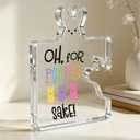 HTBIG Funny Easter Decorations Oh For Peeps Decor Acrylic Bunny Sign, Cute Spring Holiday Tabletop Ornament, Gift for Easter Home Party Decor