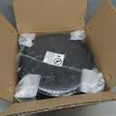 13in Small Foot Stool Ottoman, Round Faux Leather Foot Rest, Footstool Ottomans with Rubber Legs Under Desk, Footrest for Couch, Living Room, Bedroom, Office, 13''L x 13''W x 10.2''H, Black