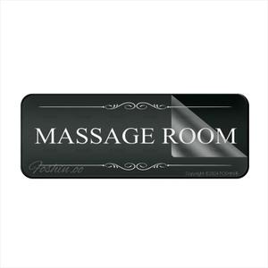 Sign For Door Acrylic Plastic Massage Room Black And White Door Sign Self-Adhesive Sign For Office Restaurants Hotels Supermarket Supplies 10 By 3 Inch