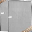 BPS1FA36 Aluminum Range Hood Filter 11-3/4" X 17-1/4" X 3/8" Compatible With B-roan Range Hood Filter 36" WS1 & QS1 & WS2 Series and Sears 5260-36" Series by AMI PARTS (2 Packs) (Dark Silver)