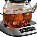  Coffee Mug Warmer - Smart Heated Drink Coaster | Electric Coffee Warmer for Desk, Winter Tea, Chocolate, Milk for Kitchen, Bedroom, Study, Dining Table