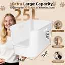 Extra Large High Sided Litter Box,22.6"14.8"13.8" XL Cat Litter Box for Indoor Cats,Jumbo Cat Box for Big Cats,Open Top Tall Litter Pan with High Wall,Easy to Clean,Anti-Splashing Design