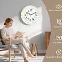 Vintage Wall Clock 16 Inch Quartz Silent Non-Ticking Analog Clock Battery Operated Rustic Round Decorative Clock for Living Room Kitchen Home Office Classroom