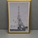 upsimples 12x18 Picture Frame, Display Pictures 11x17 with Mat or 12 x 18 Without, Wall Hanging Poster Frames, Gold, 1 Pack