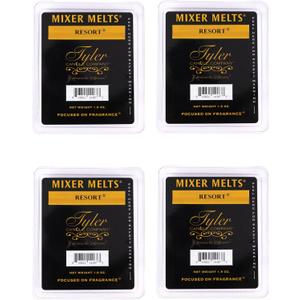 Resort 1.9 Ounce Scented Mixer Wax Melt Cubes for Tart Burner, Pack of 4