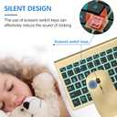 TopMate Wireless Keyboard and Mouse Ultra Slim Combo, 2.4G Silent Compact USB 2400DPI Mouse and Scissor Switch Backlit Keyboard Set, for PC/Laptop/Windows/Mac/Gaming - Gold Black