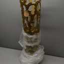 Deco 79 Aluminum Metal Decorative Vase Drip Centerpiece Vase with Melting Designed Body, Vase for Home Decoration 10" x 9" x 31", Gold