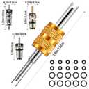 R134A R1234YF Valve Core Tool 35 Pcs Air Condition Valve Core Refrigeration Schrader Valve Core 3 Pcs Remover Tool with 20 Pcs O-Ring Rubber Seal for Car (A/C R12 R134a R1234YF)