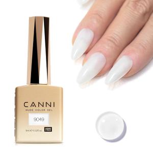 CANNI Milky White Gel Nail Polish - 1Pcs Translucent Jelly Gel Polish Neutral Color Soak Off LED Nail Manicure Salon DIY