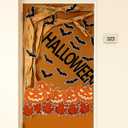 100 Pcs Halloween Classroom Bulletin Board Decorations Happy Halloween Bat Pumpkin Maple Leaf Bulletin Board Paper Cutouts with Glue Points for School Classroom Home Wall Decor